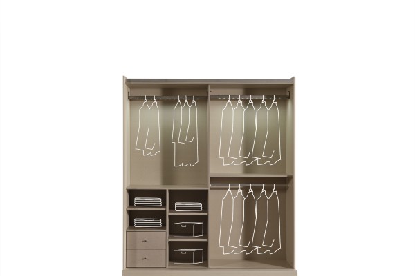 Solo Sürgülü Gardırop (180 Cm)